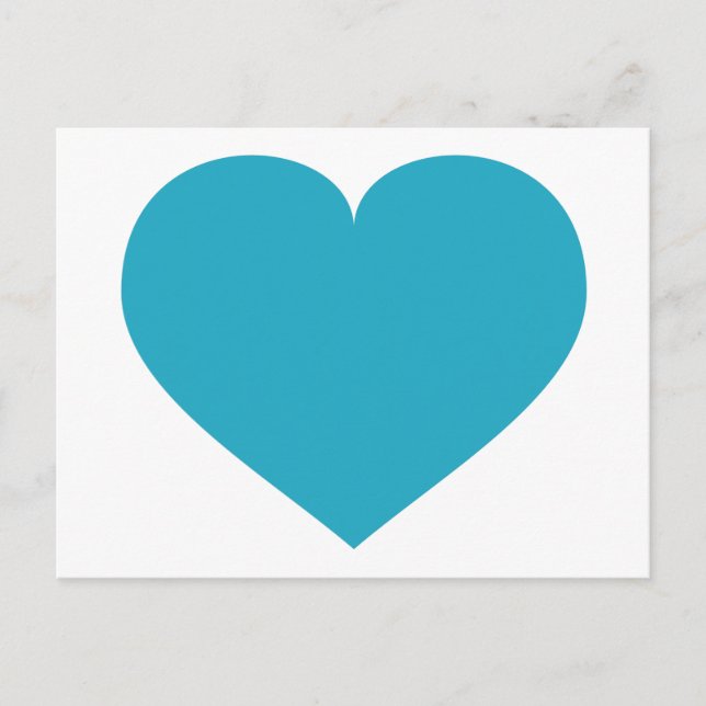 Turquoise Heart Postcard (Front)