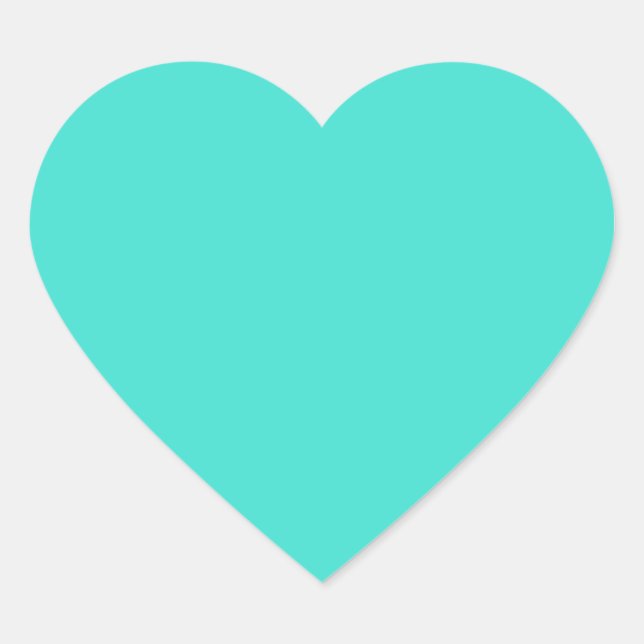 Turquoise Heart Sticker (Front)