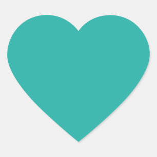 Turquoise Heart Stickers
