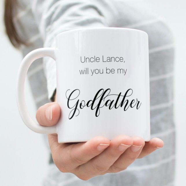 Turquoise Heart Will You Be My Godfather Proposal Coffee Mug (Creator Uploaded)