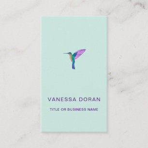 Turquoise Hummingbird  Business Card