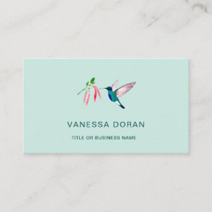 Turquoise Hummingbird Business Card
