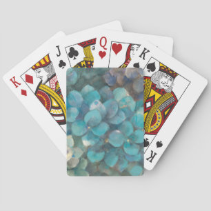 Turquoise Hydrangea Playing Cards