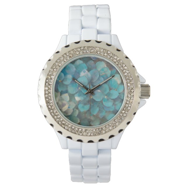 Turquoise Hydrangea Watch (Front)