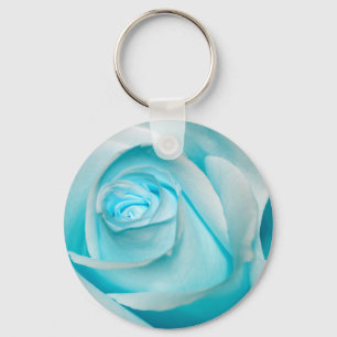 Turquoise Ice Rose Key Ring