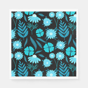 Turquoise in bloom napkin