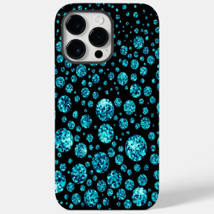 TURQUOISE IRIDESCENT DIAMOND LOOK iPhone 14 PRO MAX CASE