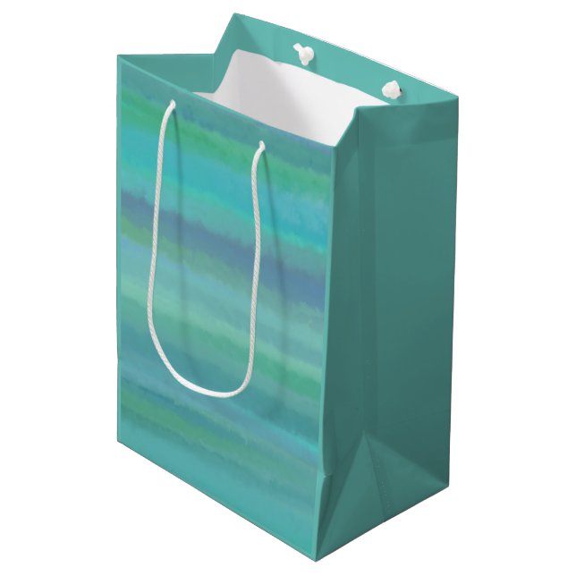 Turquoise Is My Favourite Colour Medium Gift Bag (Front Angled)