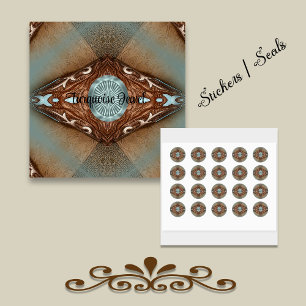 Turquoise Jewel Classic Round Sticker