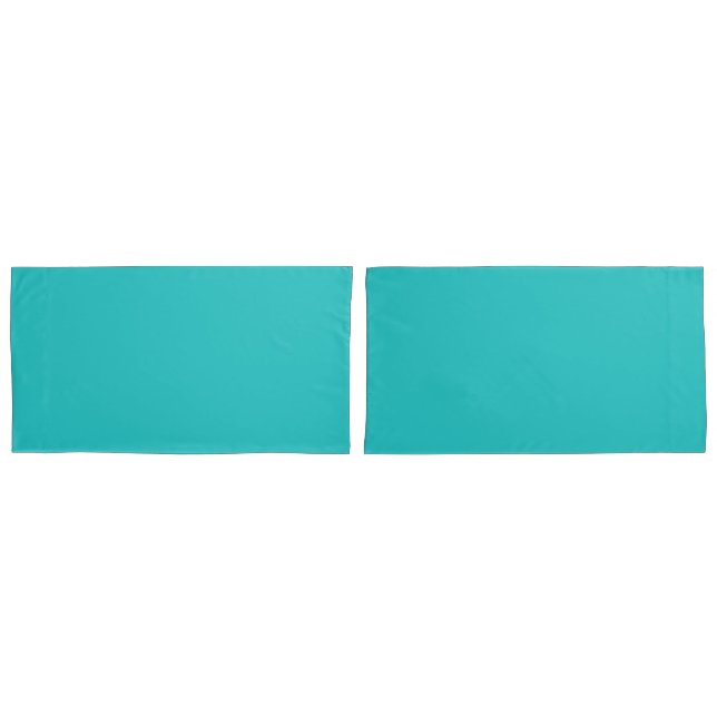 Turquoise King Sized Pair of Pillowcases (Front-Set)