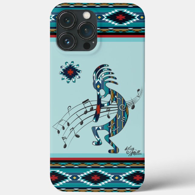 Turquoise Kokopell iPhone Case (Back)