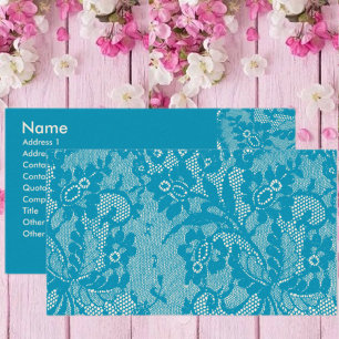 Turquoise Lace Profile Business Card