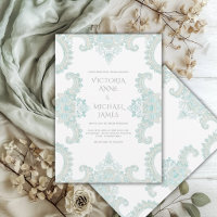 Turquoise Lace Whimsical Vintage Wedding