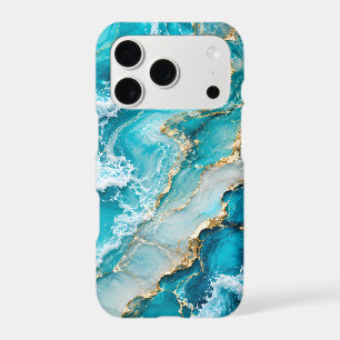Turquoise Lagoon Waves Abstract