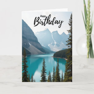Turquoise Lake Birthday Card