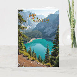 Turquoise Lake Fathers Day Card