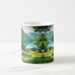 "Turquoise Lake Tranquillity in Every Sip" Coffee Mug