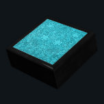 Turquoise Leather Look Embossed  Retro Flowers Gift Box<br><div class="desc">Turquoise-blue natural fox leather look embossed flower. Not real or imitation leather but image of it. Embossed look is photoshop effect. Design is available e on other products and can be requested on any product offered by Zazzle.</div>