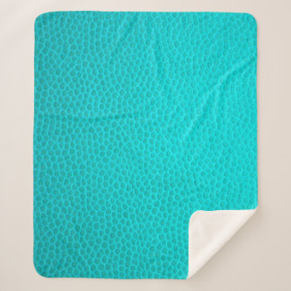 Turquoise leather skin texture skin sherpa blanket