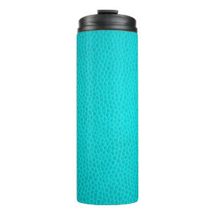 Turquoise leather skin texture skin thermal tumbler