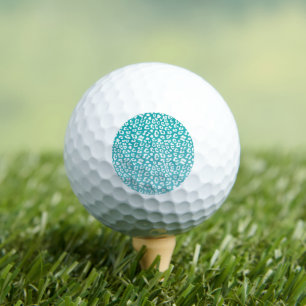 Turquoise Leopard Print Pattern Golf Balls