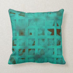 Turquoise lights in my bedroom cushion