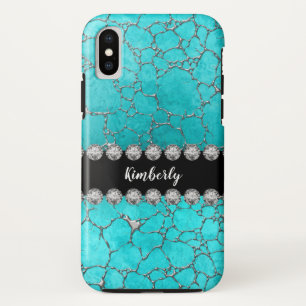 Turquoise Look Monogram Design Case-Mate iPhone Case