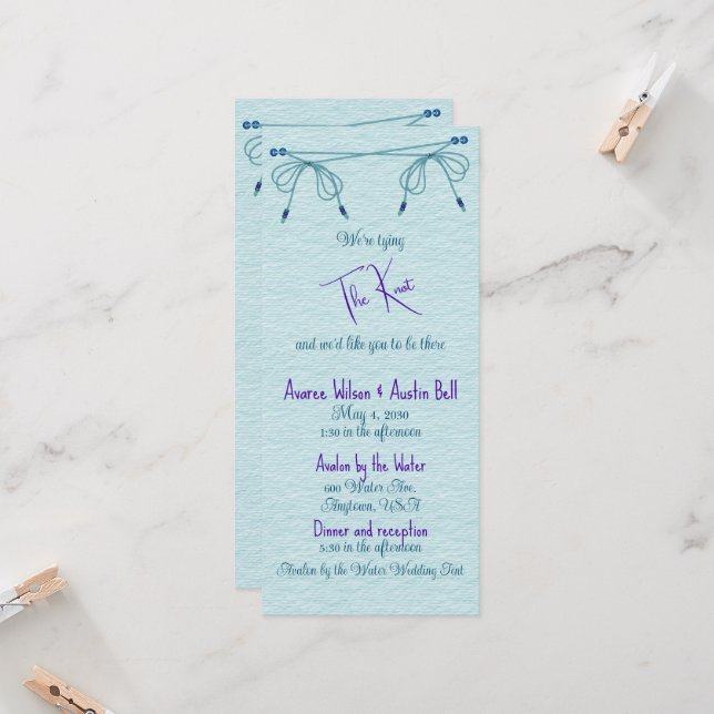 Turquoise Love Knots Wedding (Front/Back In Situ)