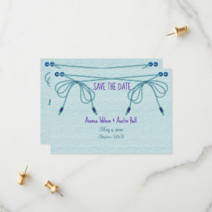 Turquoise Love Knots Wedding Save The Date