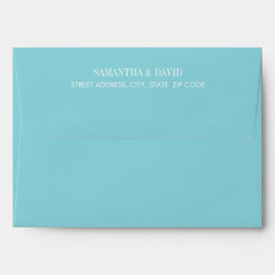 Turquoise magnolia flower Wedding A7 Envelope