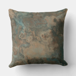 Turquoise Marble abstract Cushion