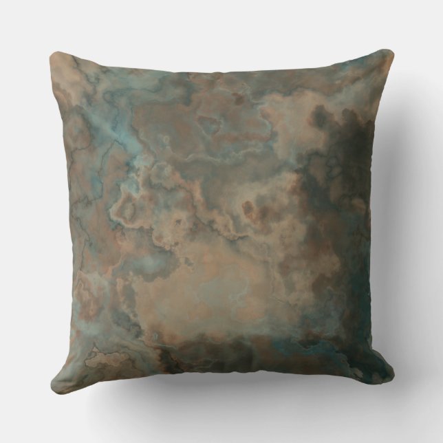 Turquoise Marble abstract Cushion (Back)