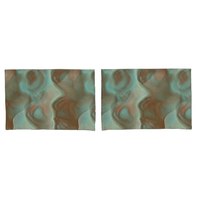 Turquoise  Marble Abstract  Pillowcase (Front-Set)