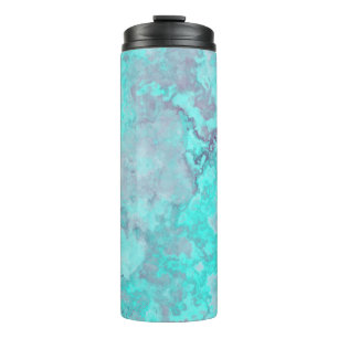 Turquoise Marble Abstract Thermal Tumbler