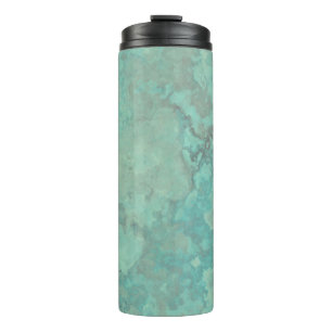 Turquoise Marble Abstract Thermal Tumbler