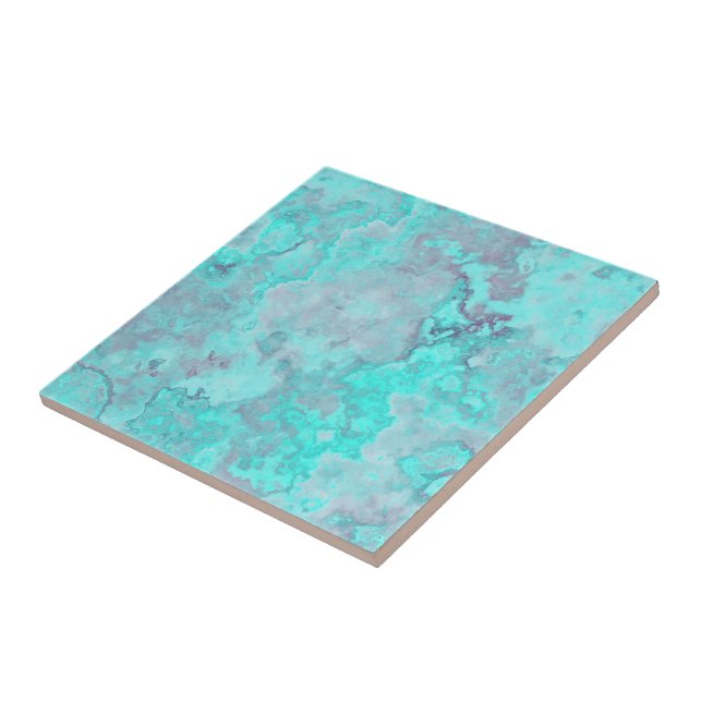 Turquoise Marble Abstract Tile (Side)