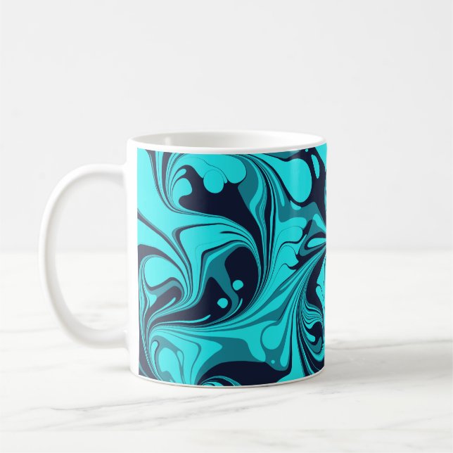 Turquoise Marble Coffee Mug (Left)