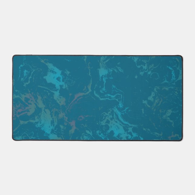 Turquoise marble desk mat (Front)
