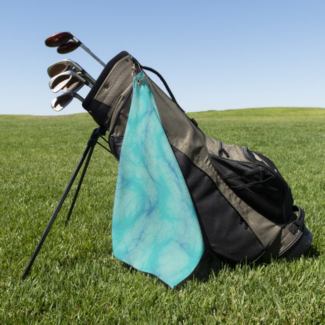Turquoise marble golf towel (Green)