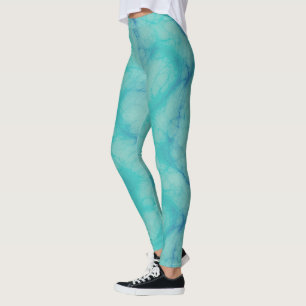 Turquoise marble leggings