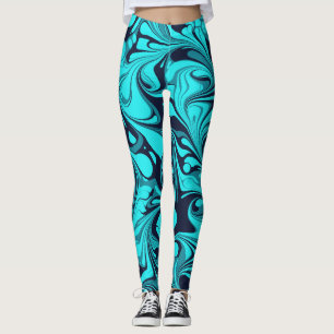 Turquoise Marble Leggings