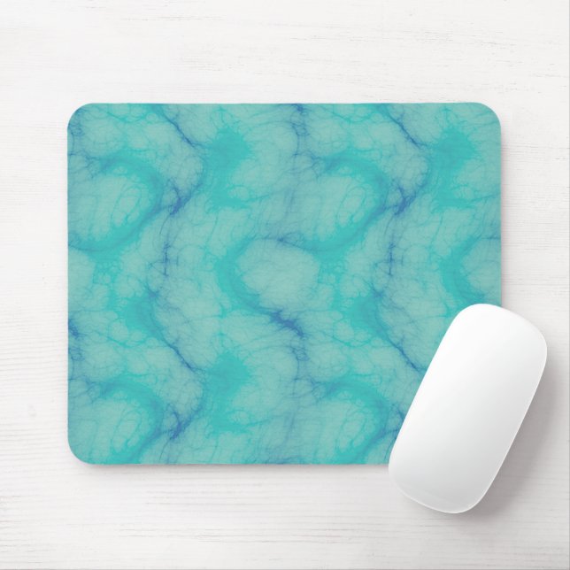 Turquoise marble mouse pad (With Mouse)