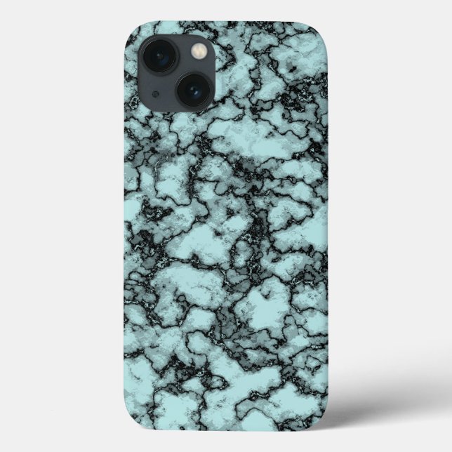 Turquoise Marble Pattern Case-Mate iPhone Case (Back)