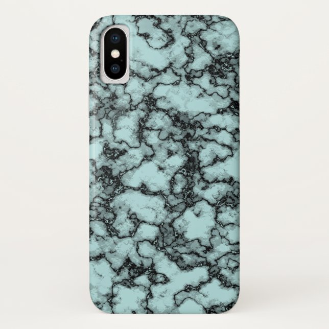 Turquoise Marble Pattern Case-Mate iPhone Case (Back)