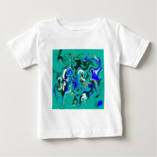 Turquoise marble texture baby T-Shirt