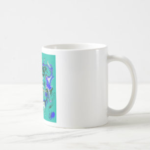 Turquoise marble texture coffee mug