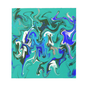 Turquoise marble texture notepad