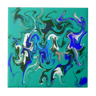 Turquoise marble texture tile