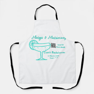Turquoise Margs & Matrimony Bachelorette party  Apron