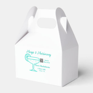 Turquoise Margs & Matrimony Bachelorette party Favour Box